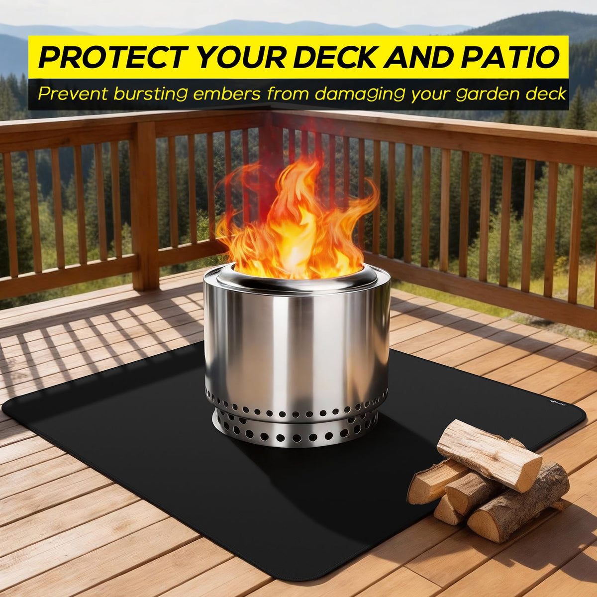 FLASLD three-layer fireproof construction on grill mat demonstrates durability.