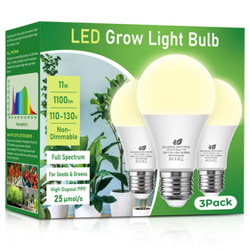 Flaspar A19 LED grow light bulb front view boosts indoor plant growth