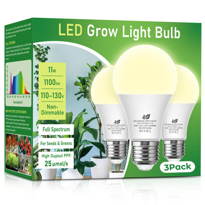 Flaspar A19 LED grow light bulb front view boosts indoor plant growth