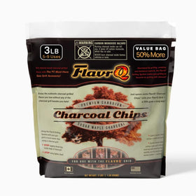 FlavrQ 3lb bag front view for quick, convenient grilling.