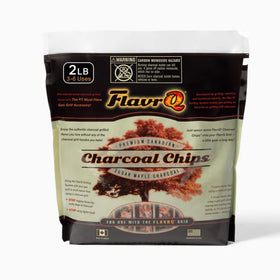 FlavrQ Charcoal Chips in bag for quick, mess-free grilling prep