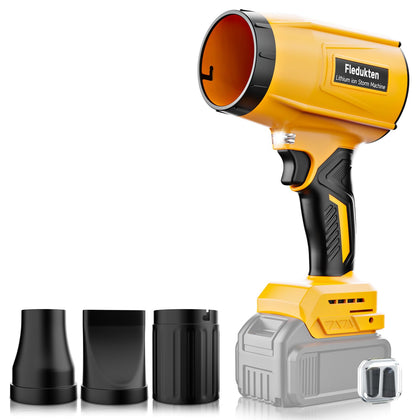 Fledukten cordless leaf blower with DeWalt 20V compatibility for seamless battery reuse.