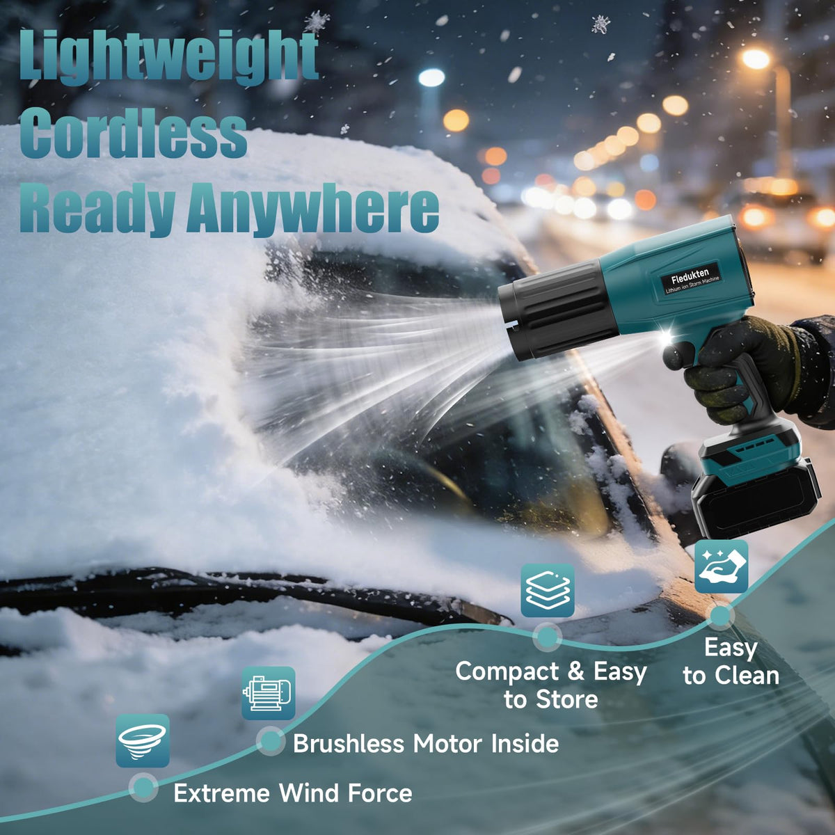 Fledukten lightweight 1-5lbs design enables one-handed operation and easy transport.