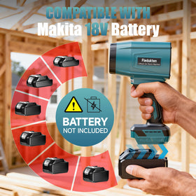 Fledukten turbo jet blower 800k rpm enables rapid debris removal on patios and driveways.