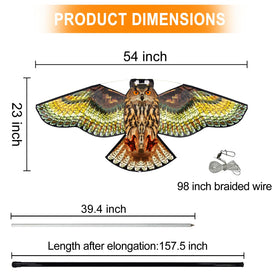 Flerigh Bird Scarer Kite with 360-base helps prevent tangles and extends service life.