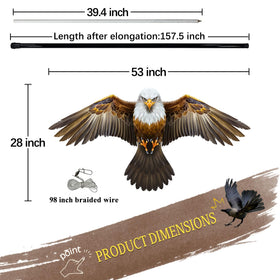 Flerigh farm protector kite with vivid patterns deterring birds in fields