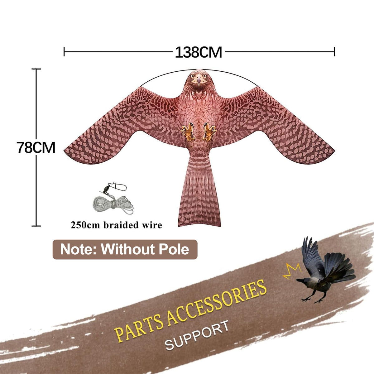 Flerigh laser-cut durable kite with sharp shapes