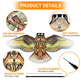 Flerigh Laser-cut pattern kite offers robust construction and reliable wind performance.