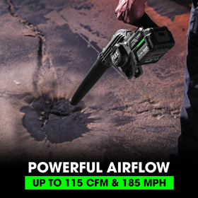 FLEX 24V blower in compact design image highlighting ease of use in hard-to-reach areas.