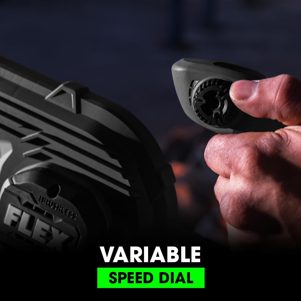 FLEX 24V blower turbo function image illustrating peak airflow for tough debris.