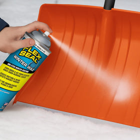 Flex Seal Winter Wax spray-action application protects tools in winter conditions.