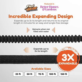 Flexi Hose Plus no-kink design prevents twists during watering sessions.