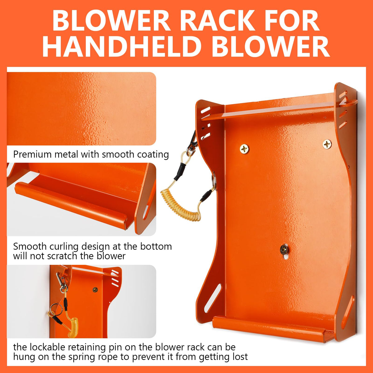 Durable iron frame with orange coating protects FLEXI RODS from rust