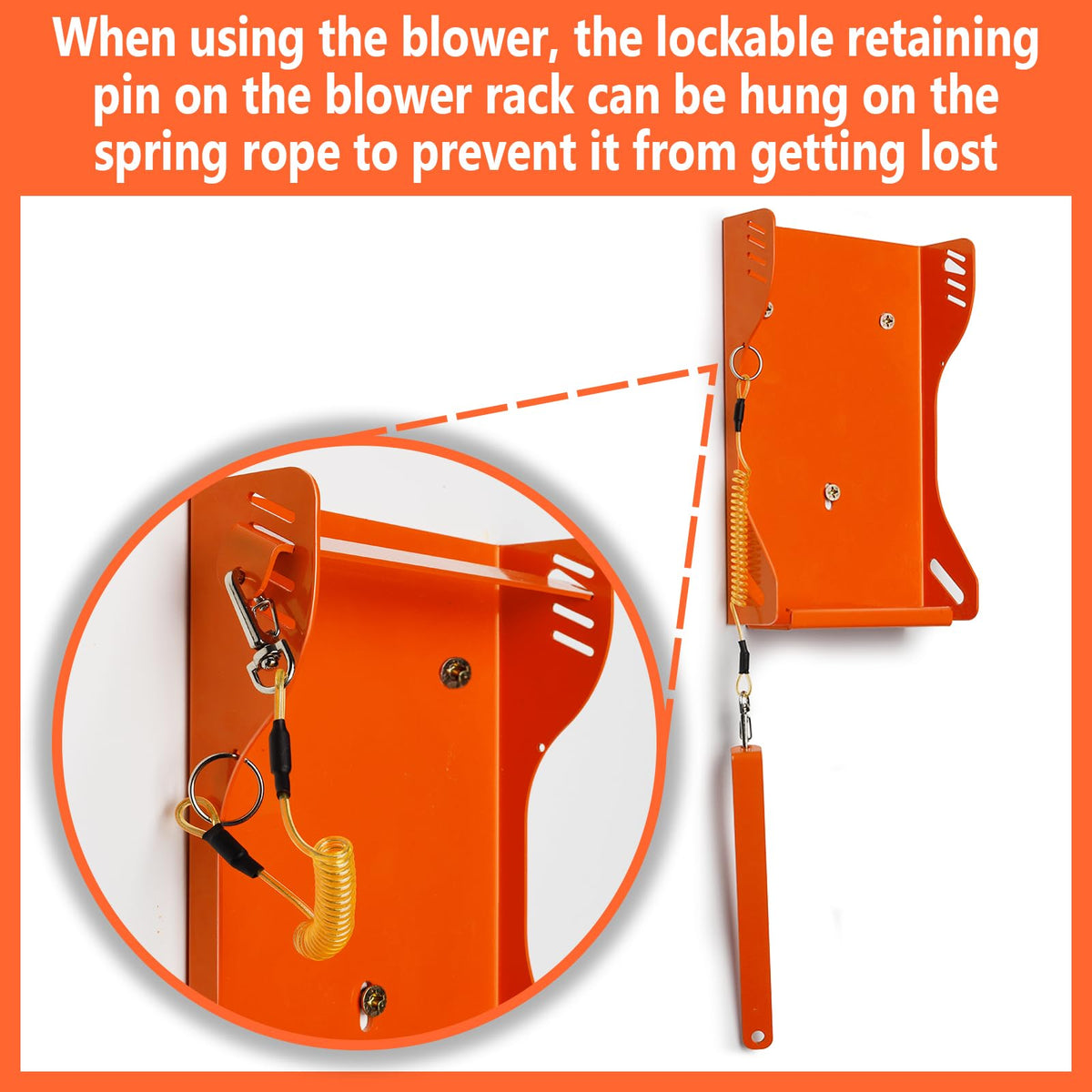Kit includes rack, retaining pin, lock, keys, screws and plugs
