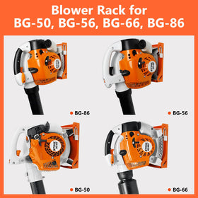 Stihl BG-56 fits securely on FLEXI RODS wall mount system