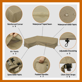 Flexiyard 600D Oxford fabric close-up demonstrates durability.