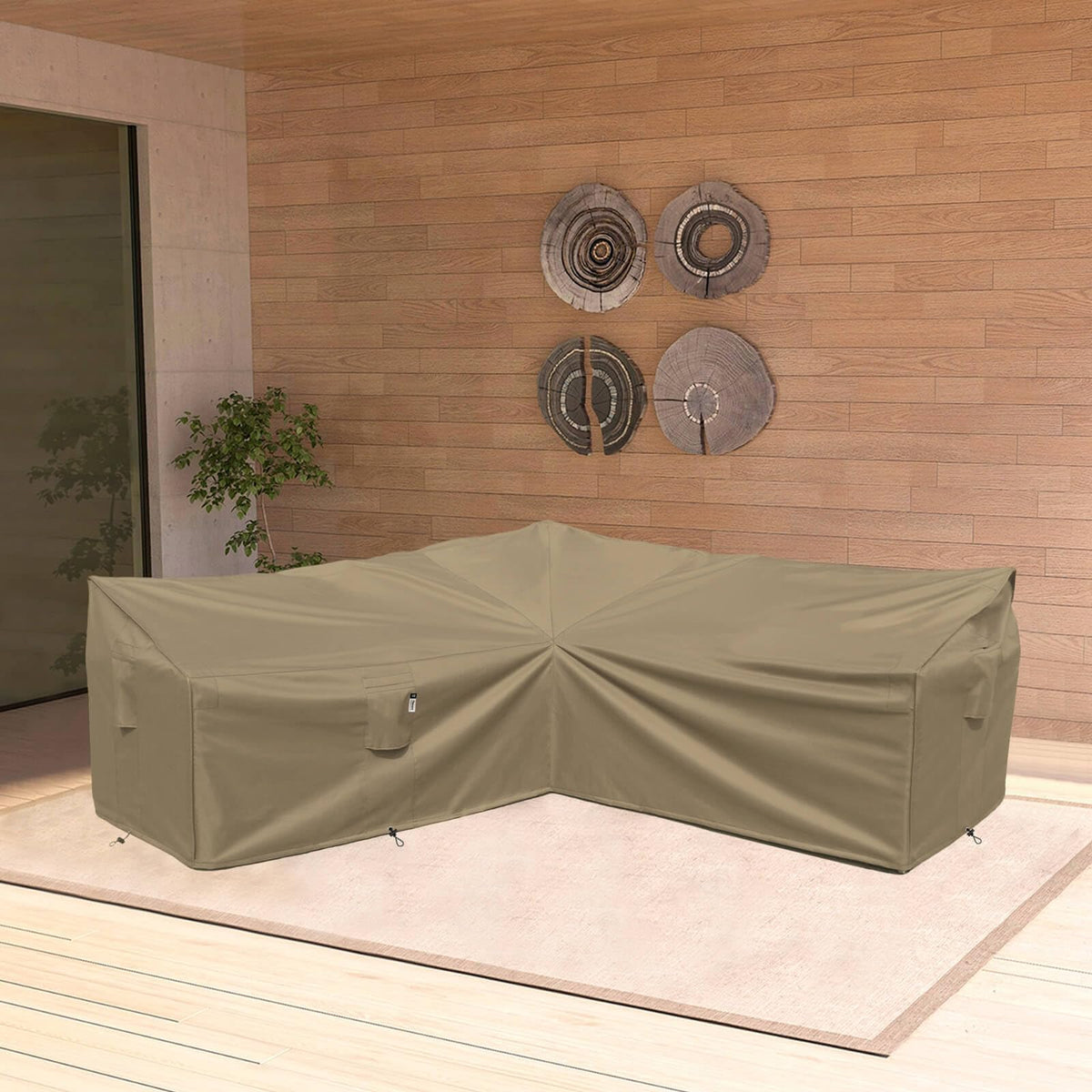 Flexiyard 85-inch V-shaped sofa cover fits large sectionals