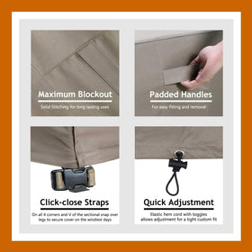 Flexiyard padded handles shown for easy fitting and removal