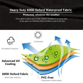 Flexiyard wind-straps clip-close secure cover on windy days.