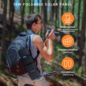 FlexSolar LED status indicator shows charging progress