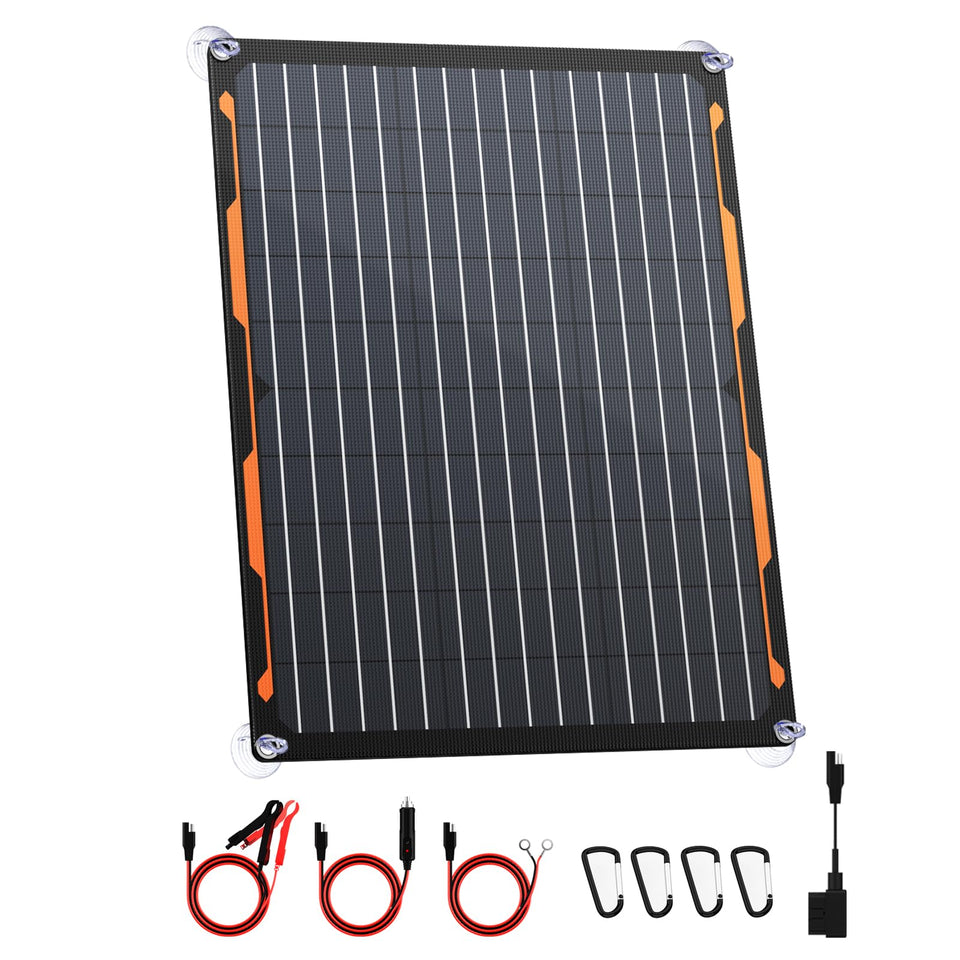 FlexSolar 20W panel for portable solar charging and battery maintenance on the go