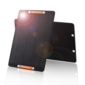 FlexSolar 2pcs solar panels set for USB charging in sunlight.