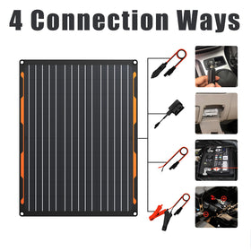 Built-in charge controller enables safe bulk and float charging for 12V batteries