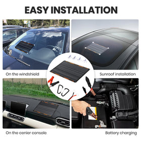 Complete charging kit with cables, adapters, and clips for cars, boats, and RVs