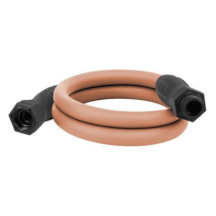 Flexzilla Colors SwivelGrip hose in red clay features easy reach for garden watering tasks.