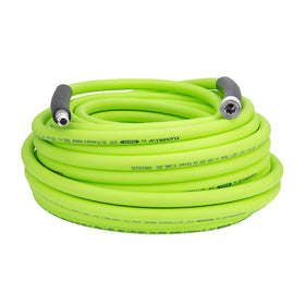 Flexzilla HFZPW426100Q-E hose extended for versatile high-pressure cleaning.
