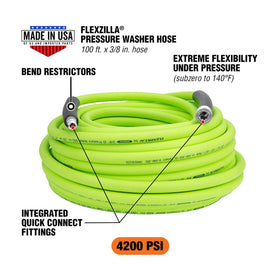 Flexzilla HFZPW426100Q-E under pressure remains supple for consistent spray.