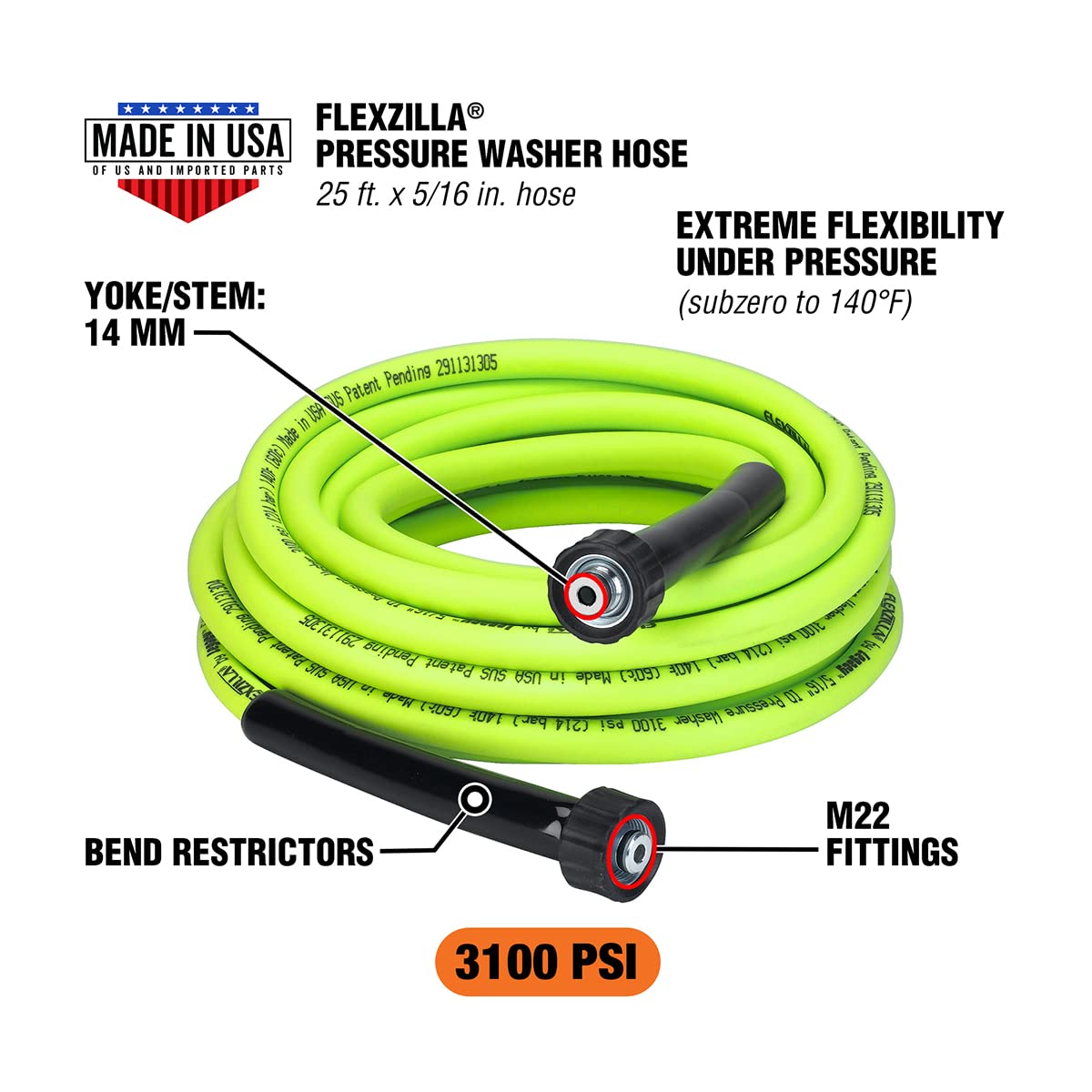 Flexzilla hybrid polymer close-up shows durable bendability for tough jobs.