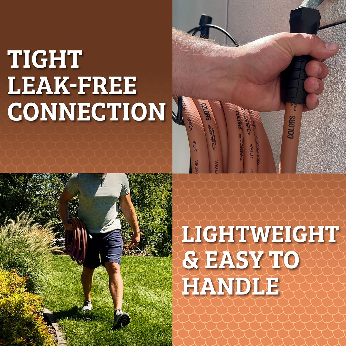 Lightweight design reduces fatigue while watering beds, patios, and containers.