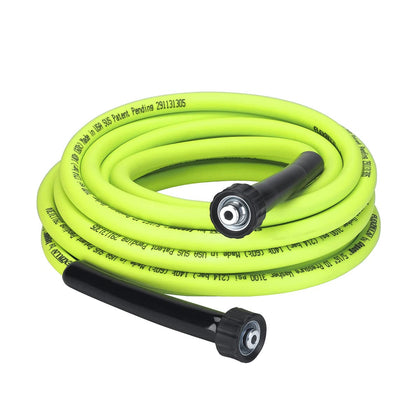 Flexzilla pressure washer hose 25 ft with M22 fitting, easy maneuver under pressure.