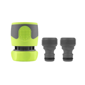 Flexzilla Quick-Connect Flow-Stop coupler prevents spray back during hose connections