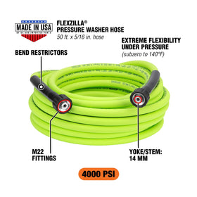 Flexzilla ZillaGreen hose with M22 fittings for versatile, secure connections.