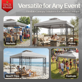 Flexzion Gazebo Cover made from durable material for long-lasting outdoor use.