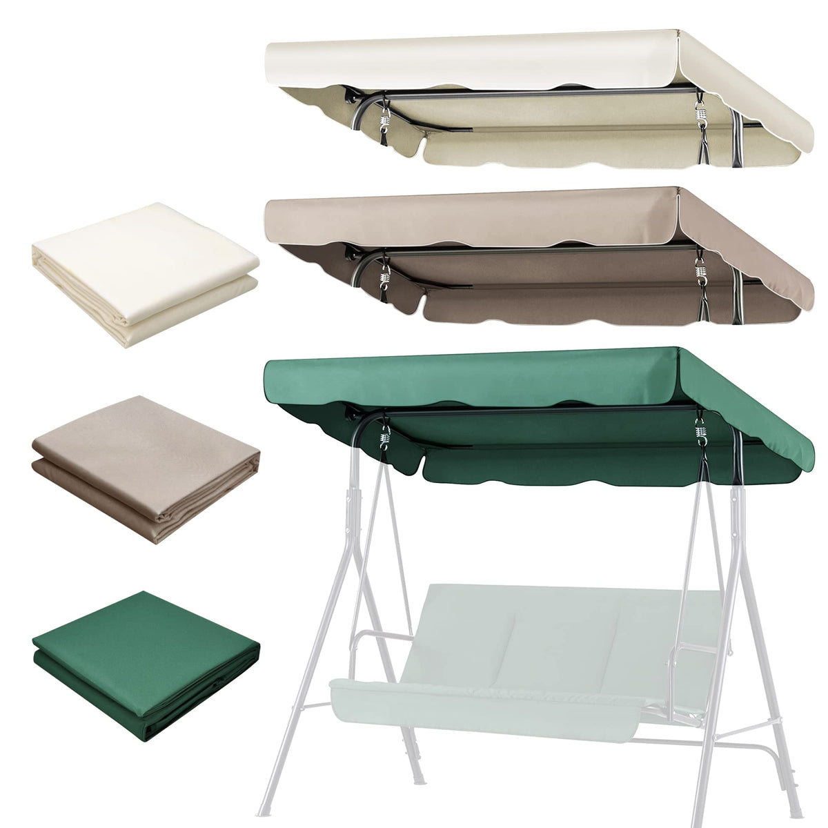 Stylish green shade for garden, patio, or porch spaces.