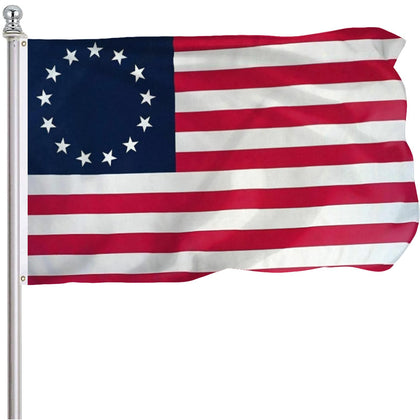 FLGCLUB Betsy Ross flag 3x5 outdoor display with durable design in wind