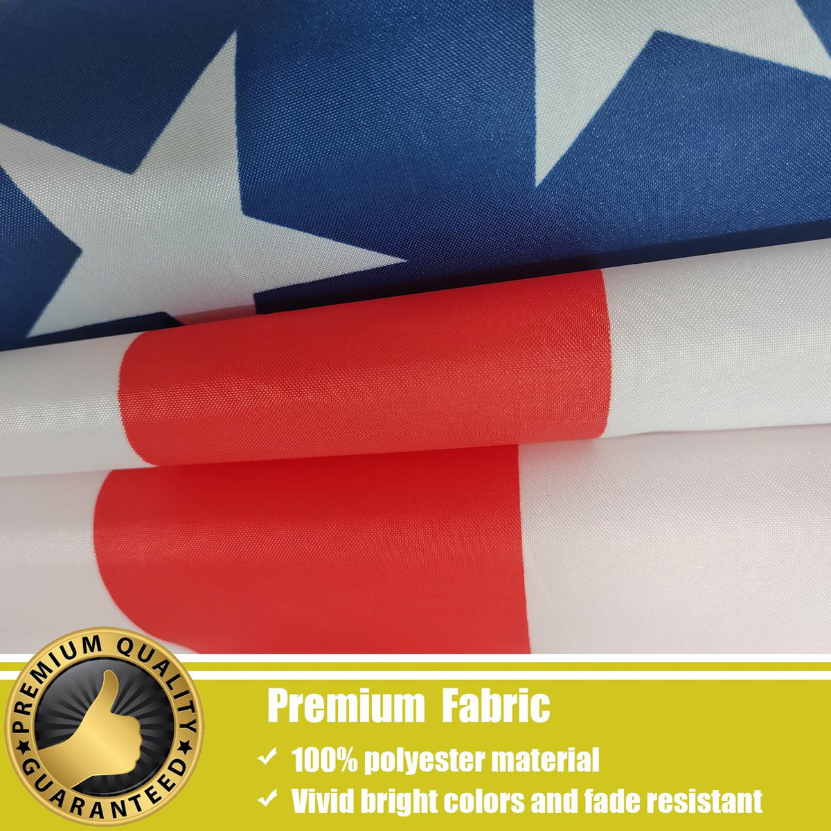 FLGCLUB Betsy Ross flag features canvas header and brass grommets for long-lasting use