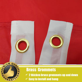 FLGCLUB flag with brass grommets – reliable hanging and quick setup.
