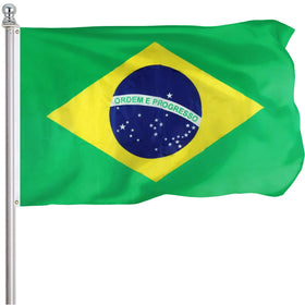 FLGCLUB Brazil flag 3x5 ft outdoor shows durable polyester for all weather use
