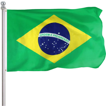 FLGCLUB Brazil flag 3x5 ft outdoor shows durable polyester for all weather use