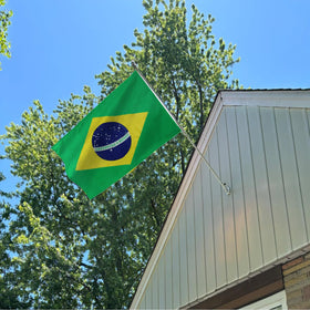 FLGCLUB Brazil flag with double stitching and canvas header for lasting display