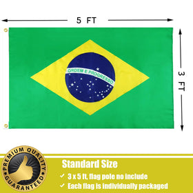 FLGCLUB Brazil flag decor for desks or walls in home or office