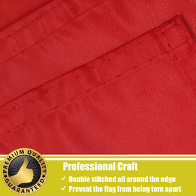 FLGCLUB double-stitched flag – reinforced edges for lasting wear.