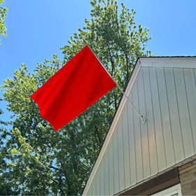 FLGCLUB red flag with canvas header – sturdy construction for repeated use.