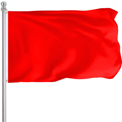 FLGCLUB solid red flag 3x5 outdoor – durable and fade-resistant for long outdoor displays.
