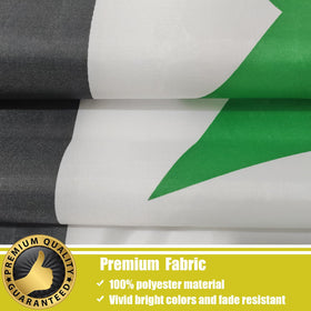 FLGCLUB Syria flag showing double-stitched edges for durability