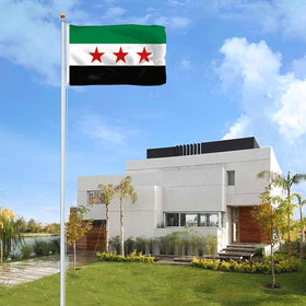 FLGCLUB Syria flag creating a patriotic display in classrooms and offices